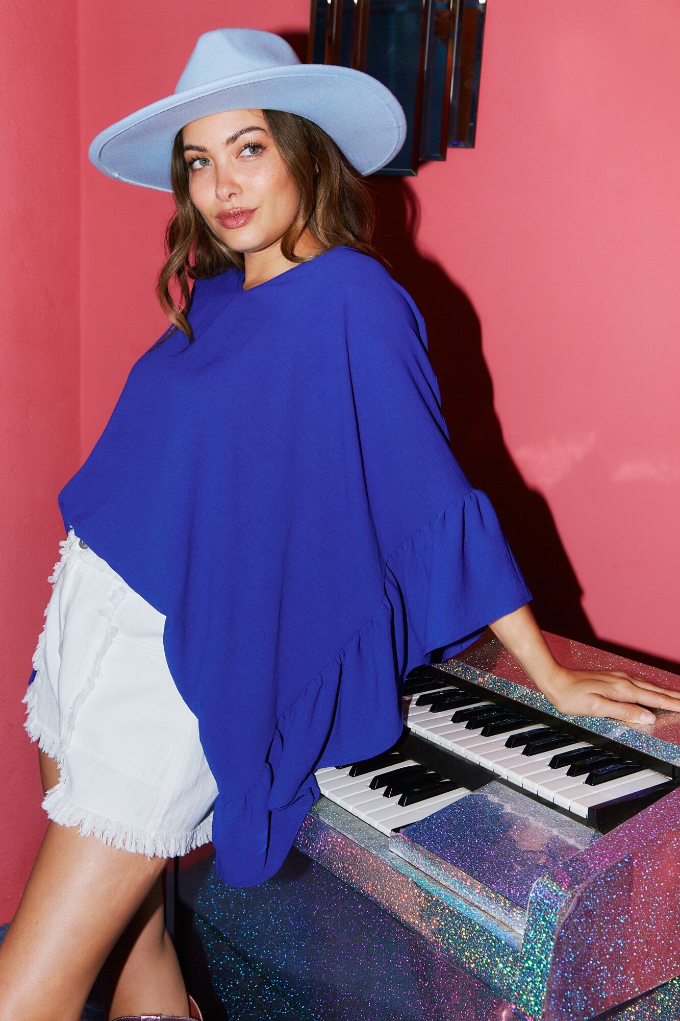 Ruffle Royal Top