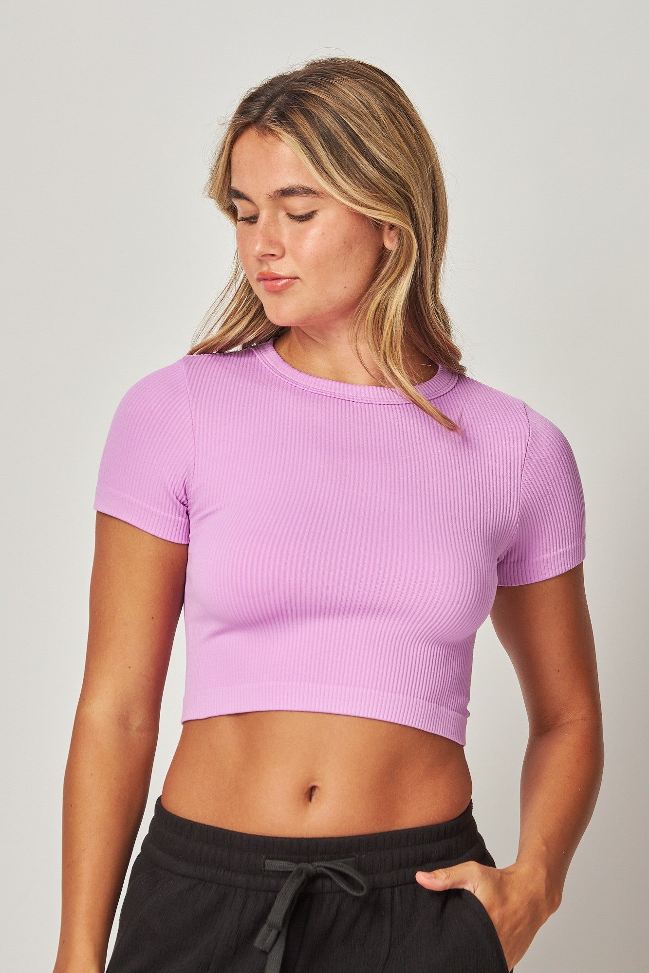 PURPLE HAZE CROP TEE