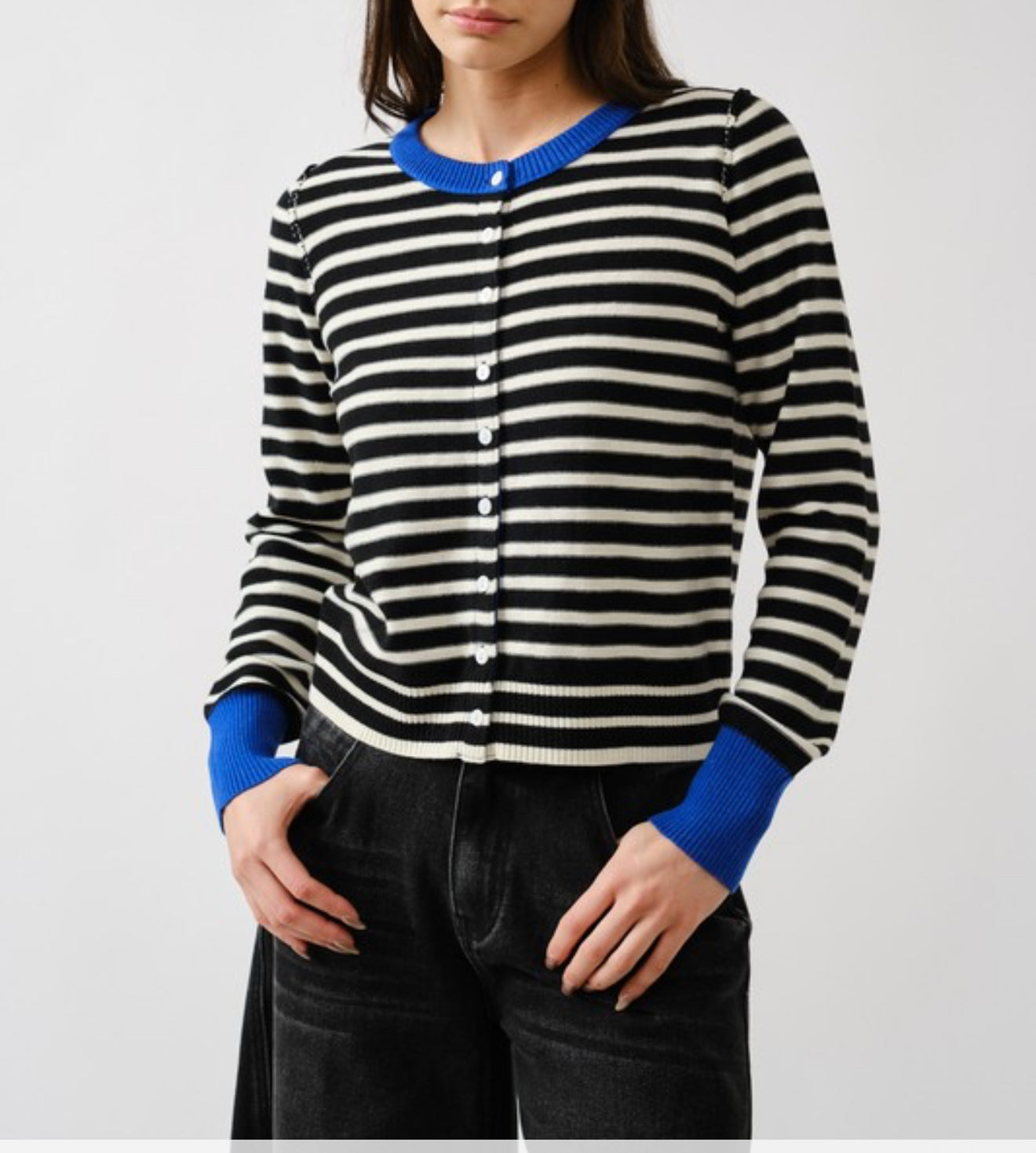 Blue collars cardigan