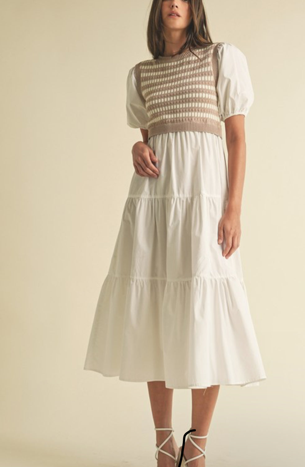 Sweater tiered dress