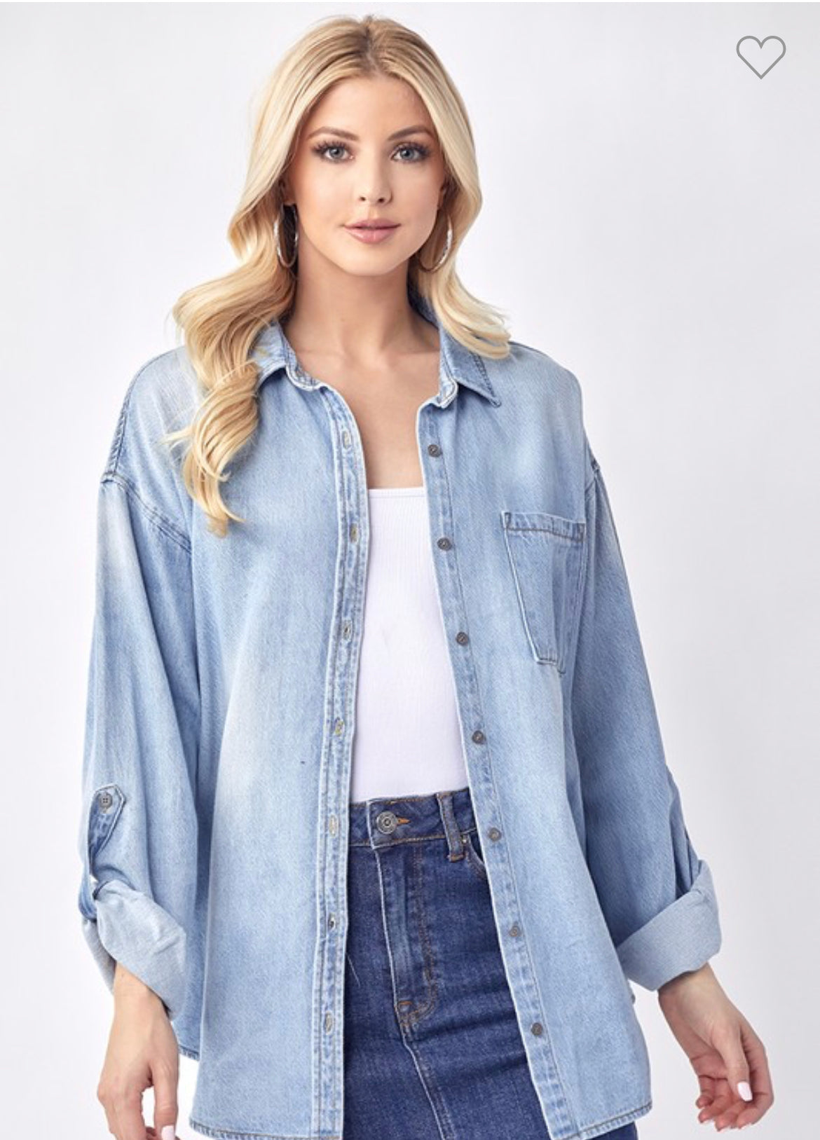 Medium wash Shacket