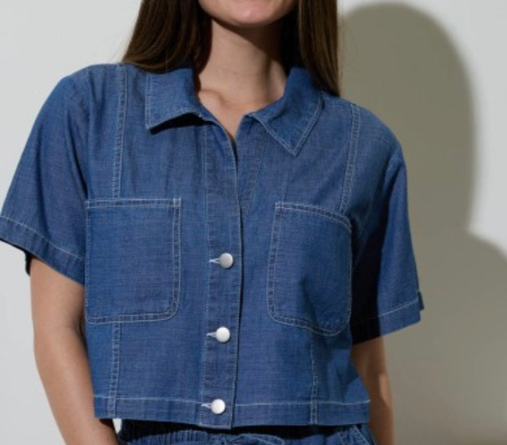Boxy Denim Top
