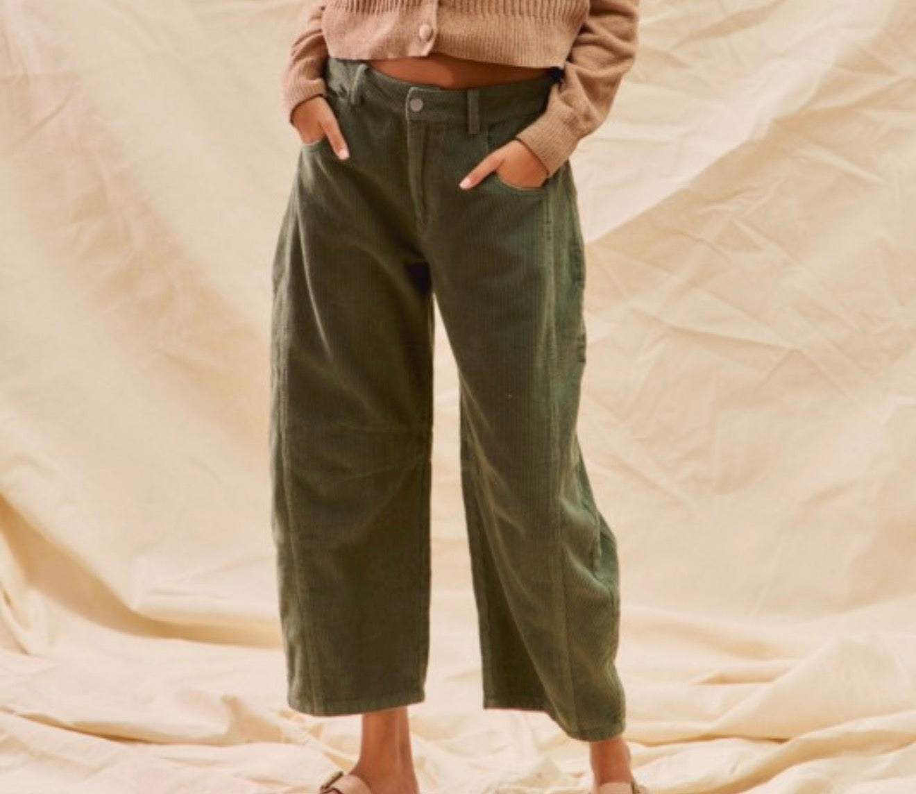 Olive corduroy pants