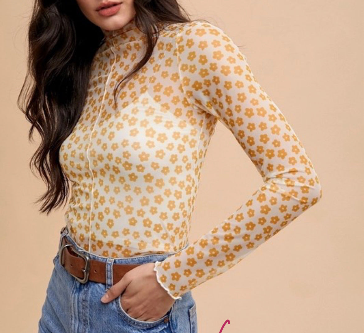 So Golden sheer top