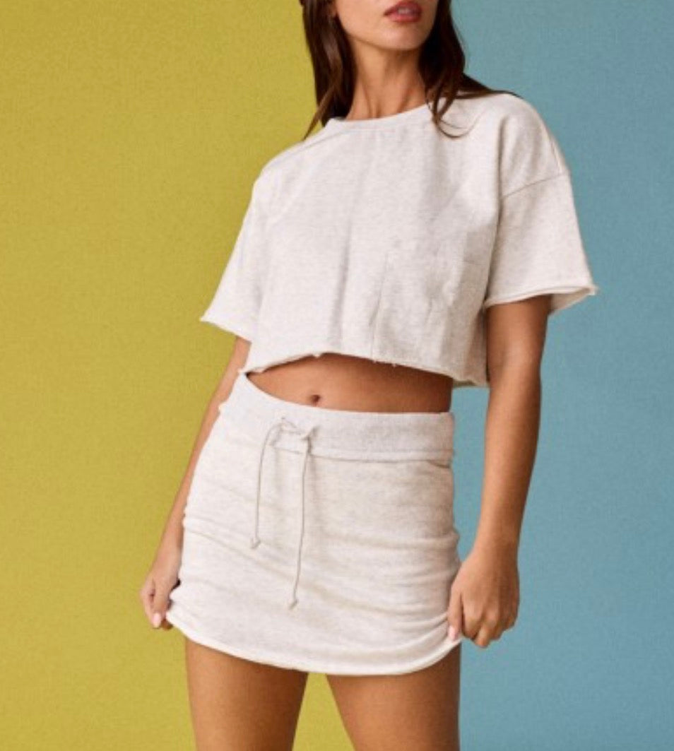 Melange skort
