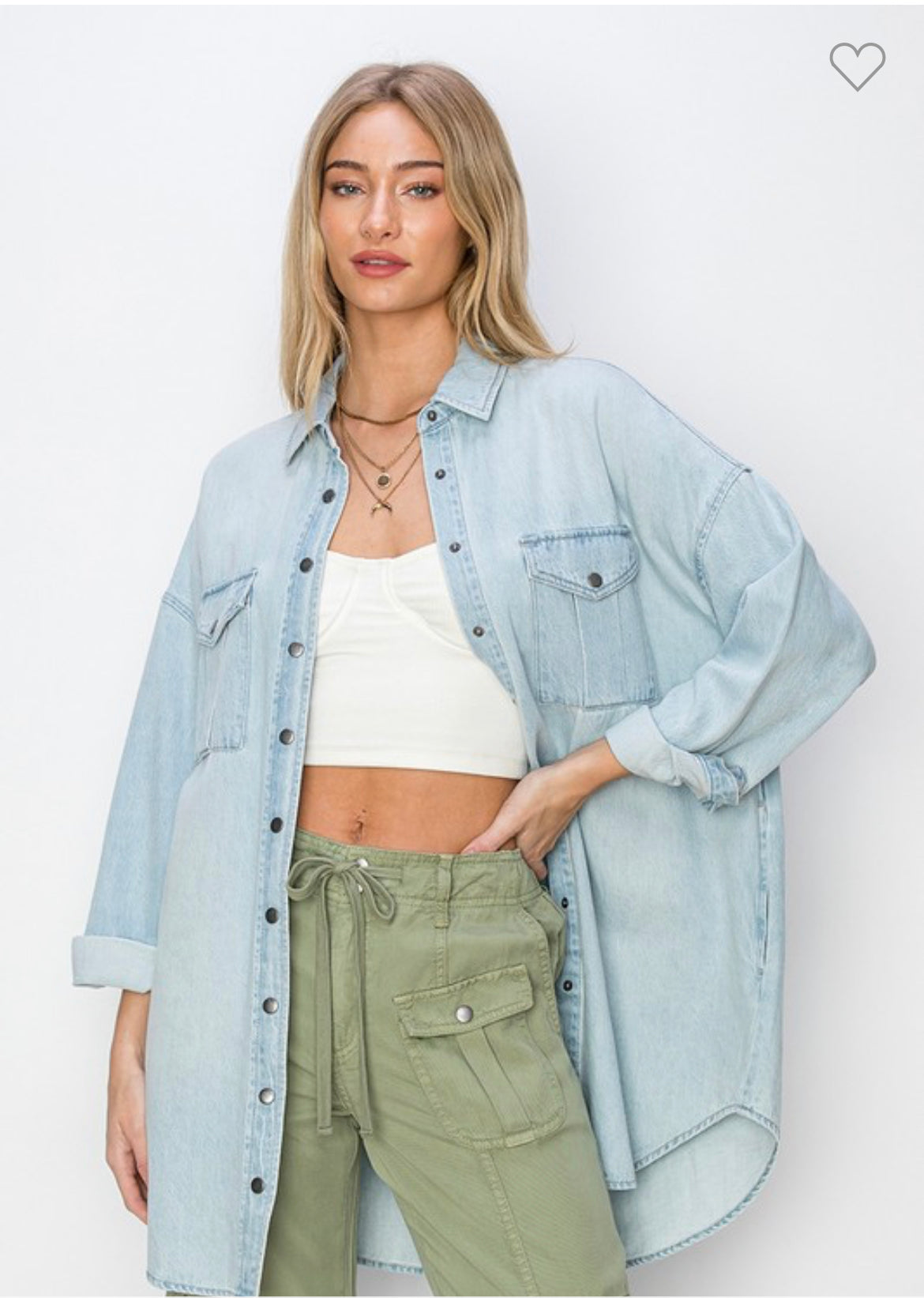 Light Jean Shacket