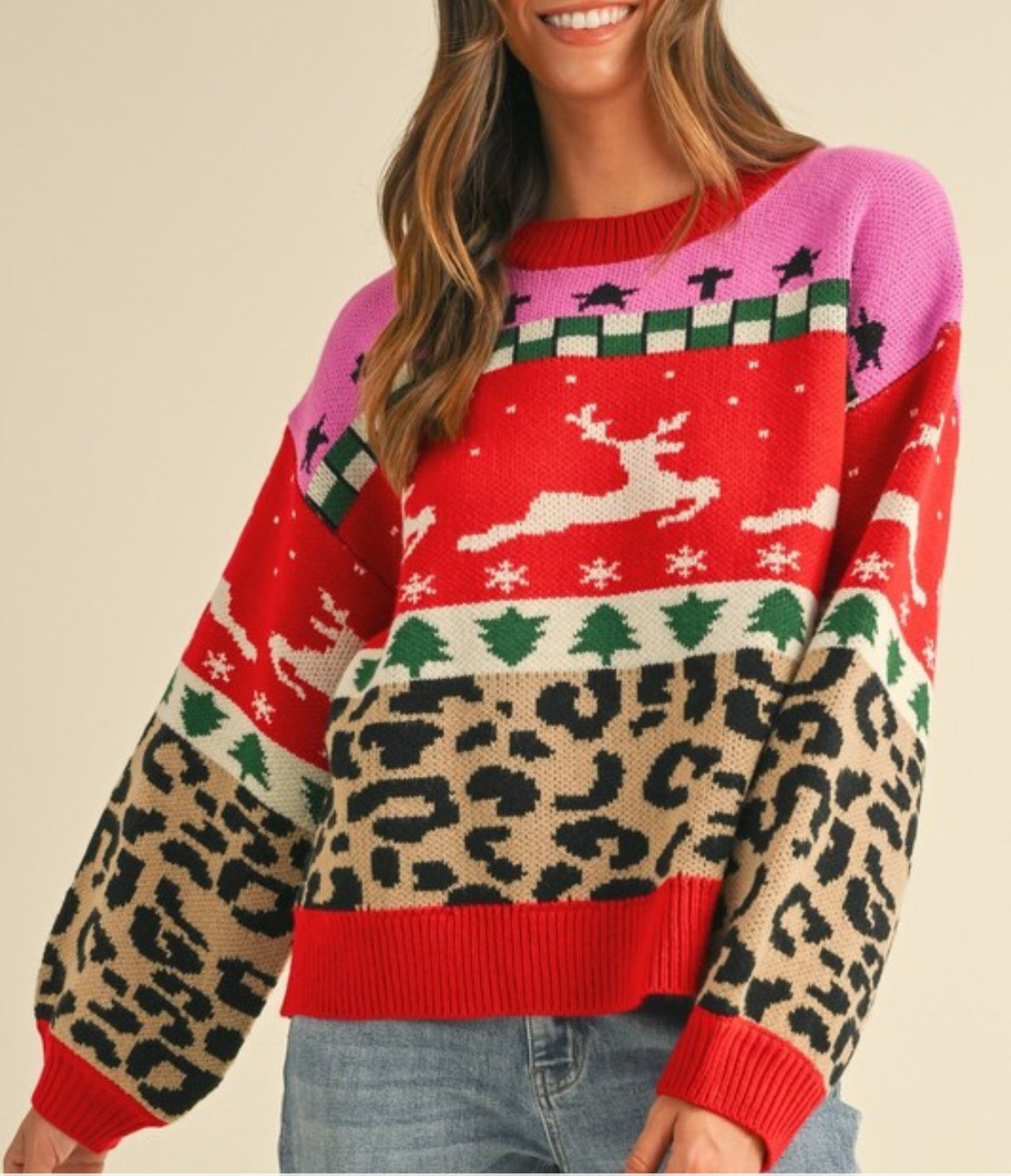 Leopard Christmas Sweaters