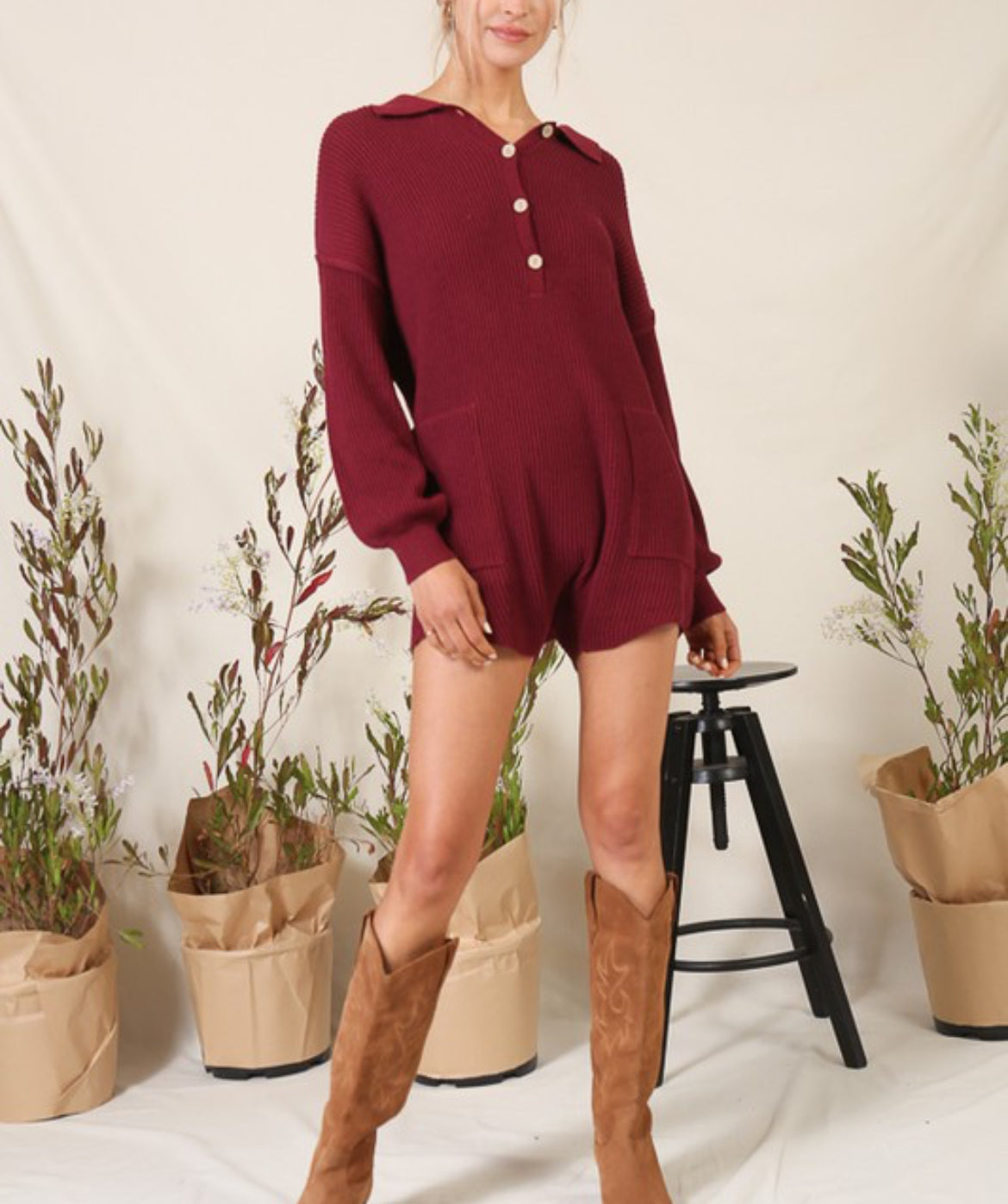 Knit romper