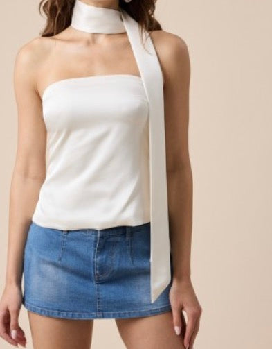 Ivory Strapless top