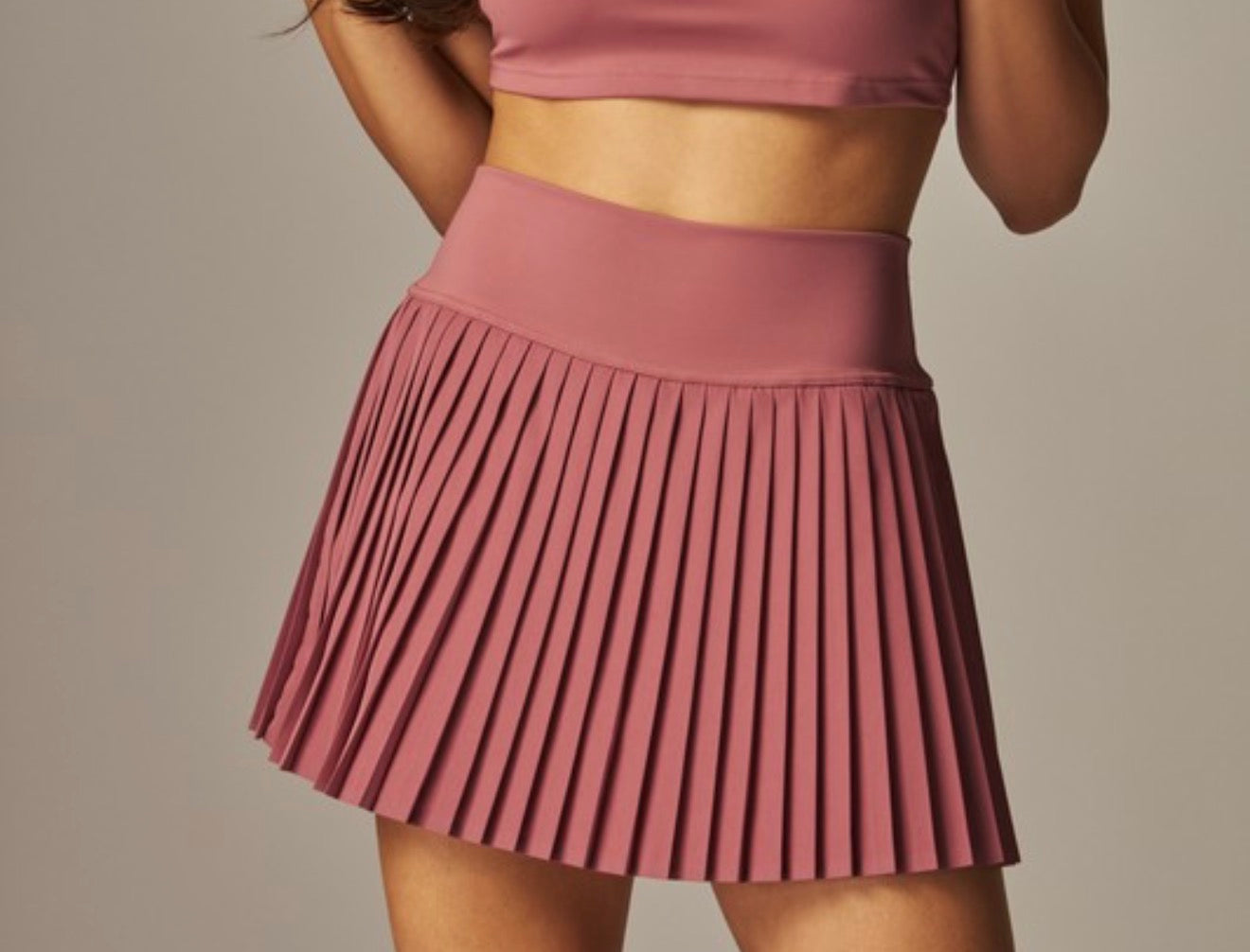 Mulberry pleated skort