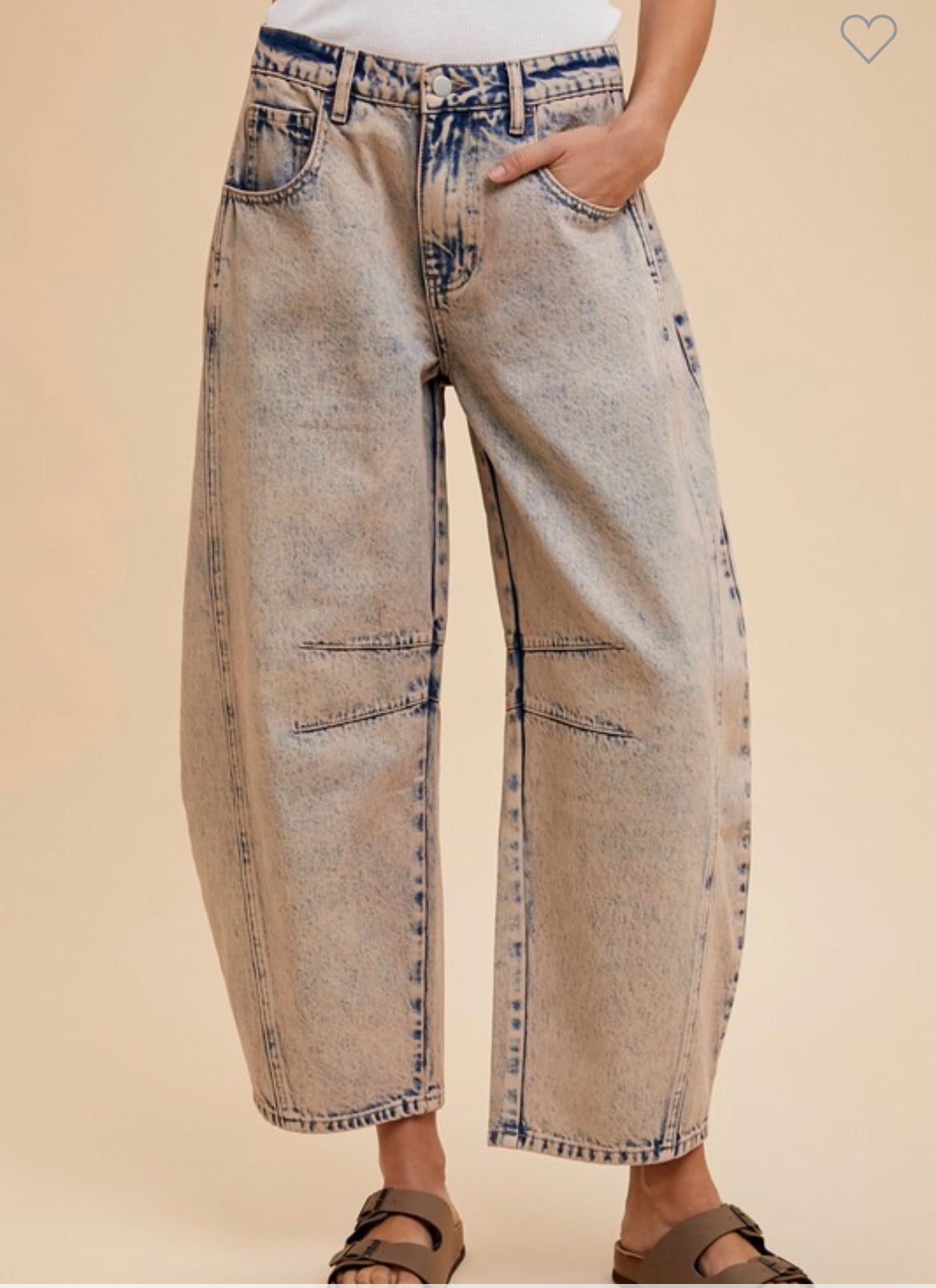 Pink sand Barrel jeans