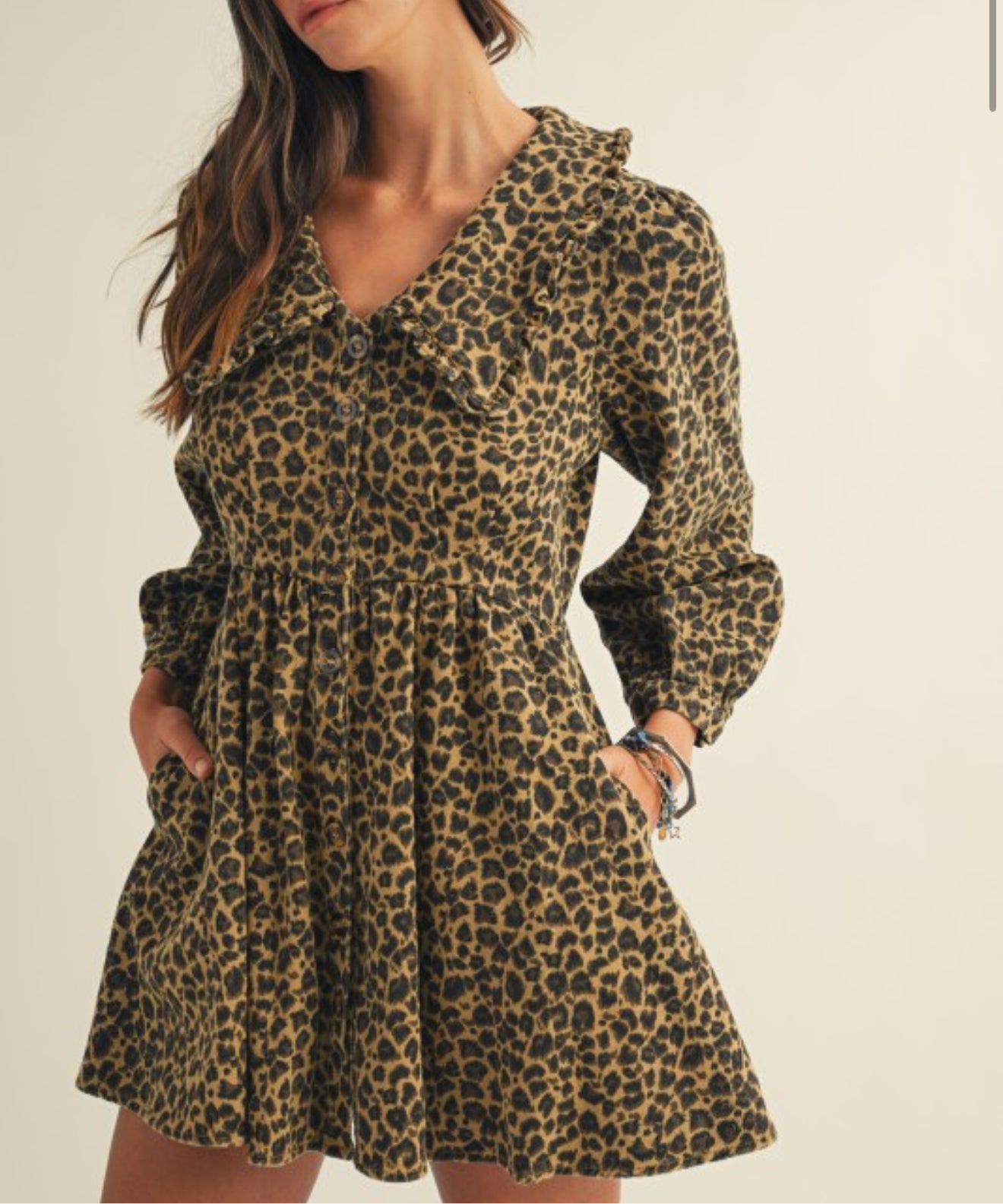 Sailor leopard dress