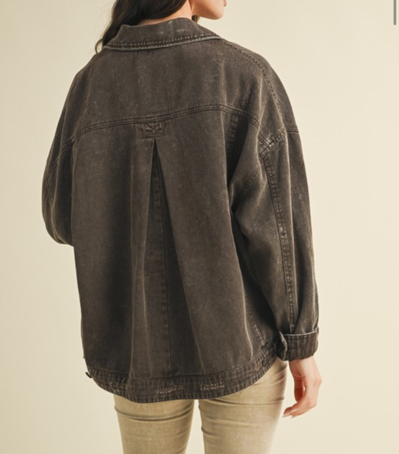 Coffee denim jacket