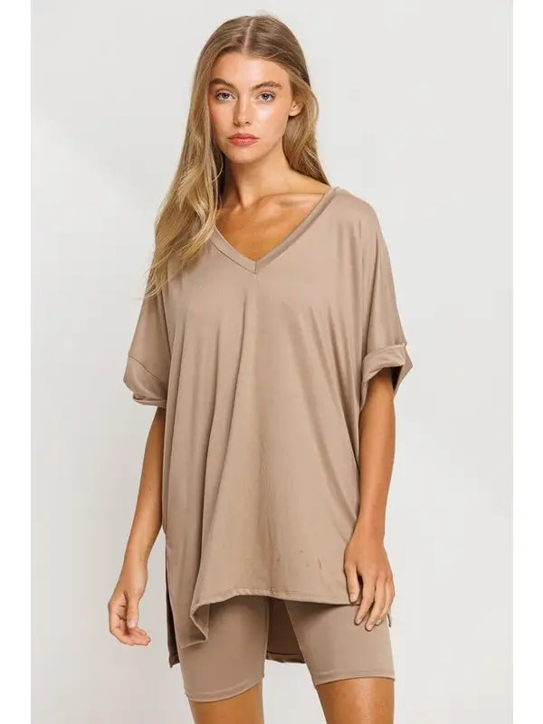 Tan OS tee
