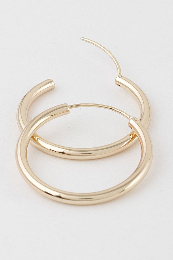 Gold plated hoops