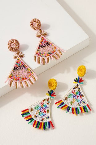 PINK Birthday Earrings