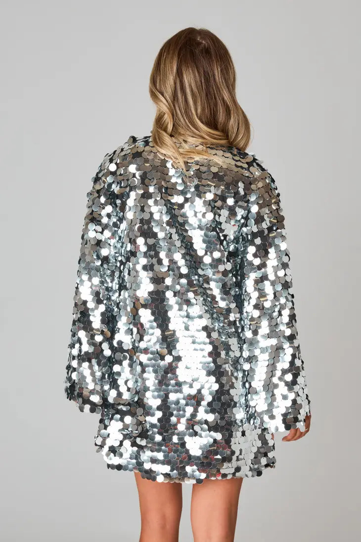 Silver Sequin Dress