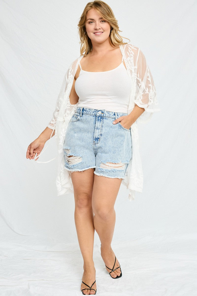 Denim Shorts Plus