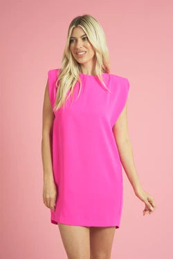 Hot Pink Puff Dress