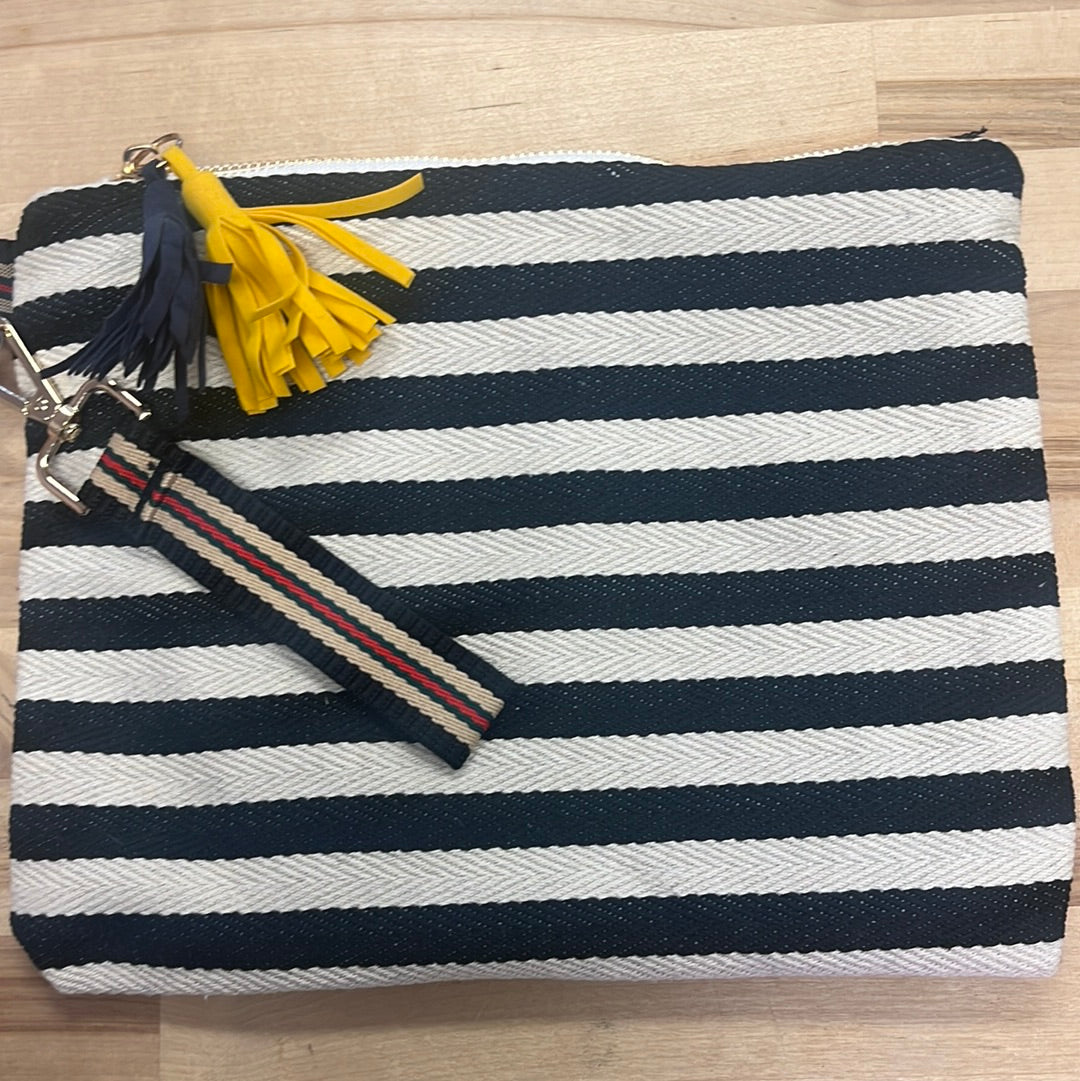 Black and white cosmetic bag