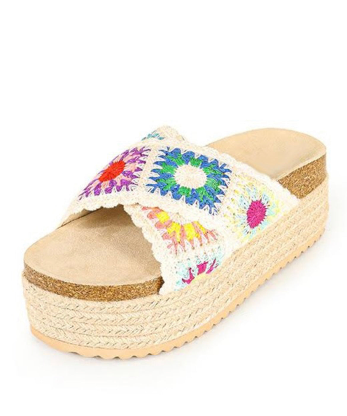 Cream multi sandal