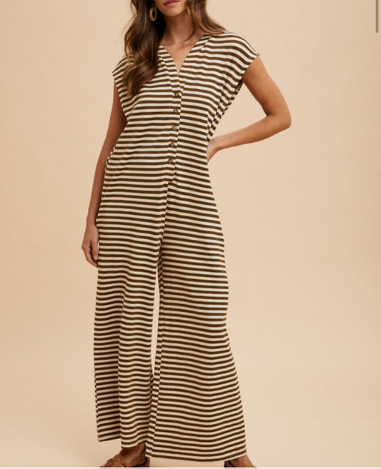 Mocha knit jumpsuit