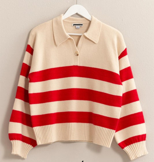 Red striped sweater