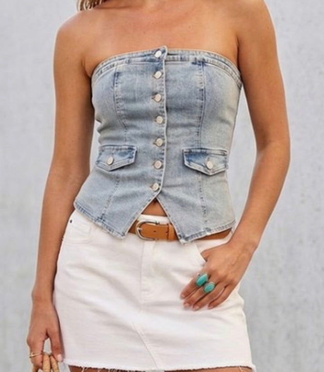 Light denim Top