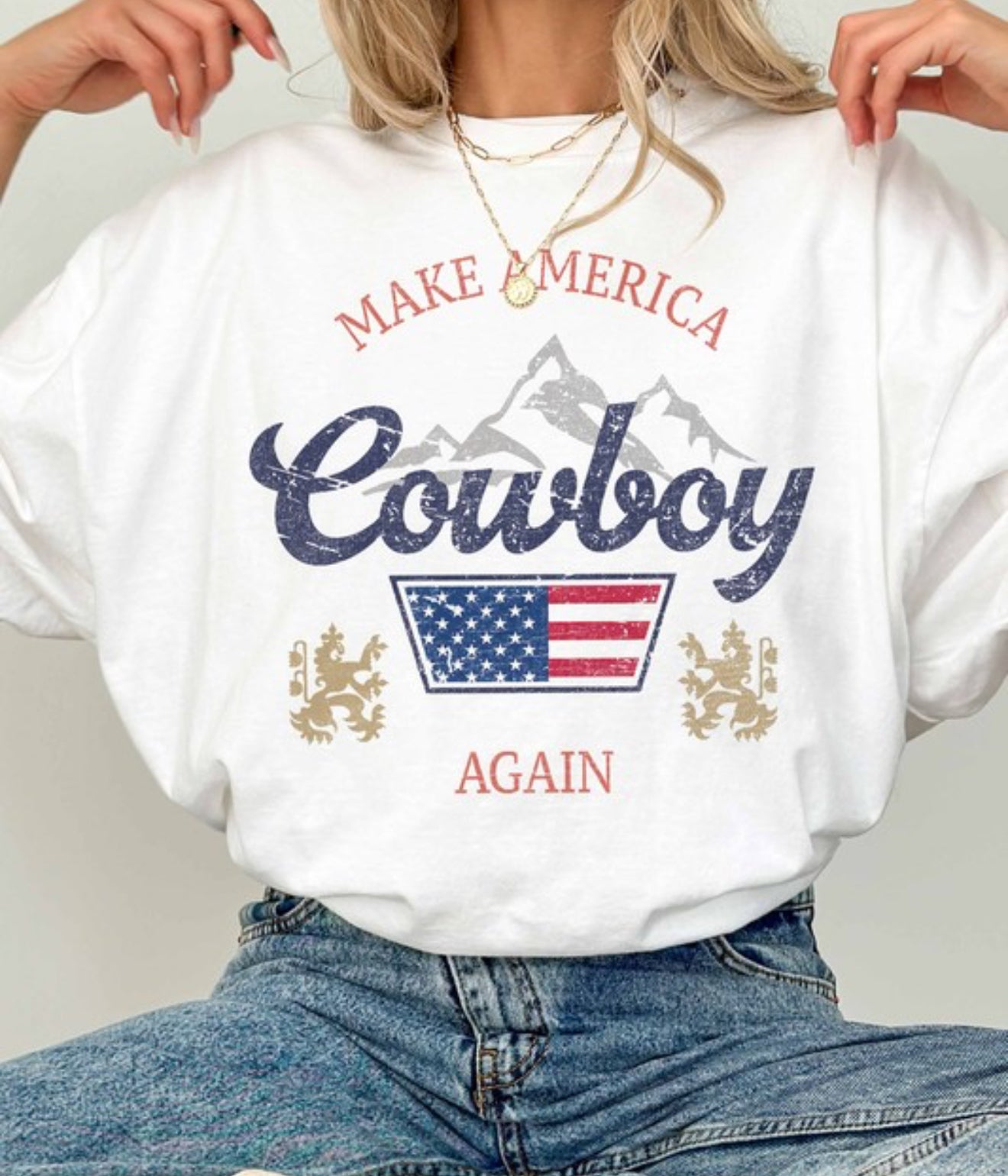 America cowboy again tee