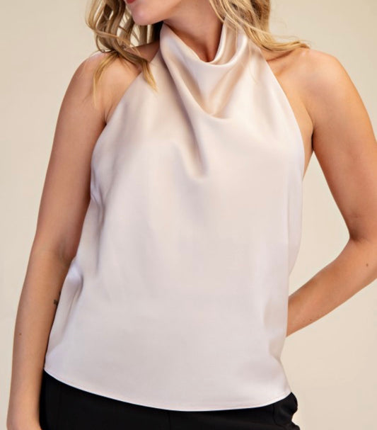 Beige Halter Top