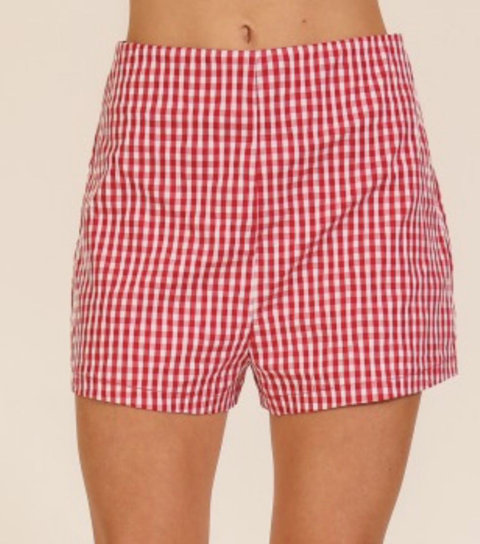 Red Gingham Shorts