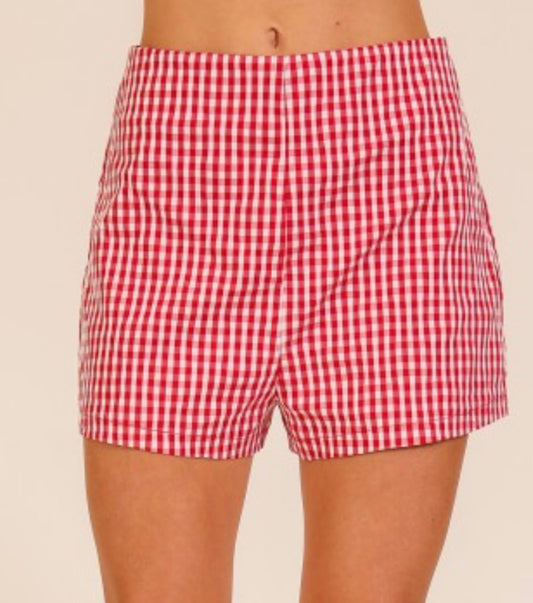 Red Gingham Shorts