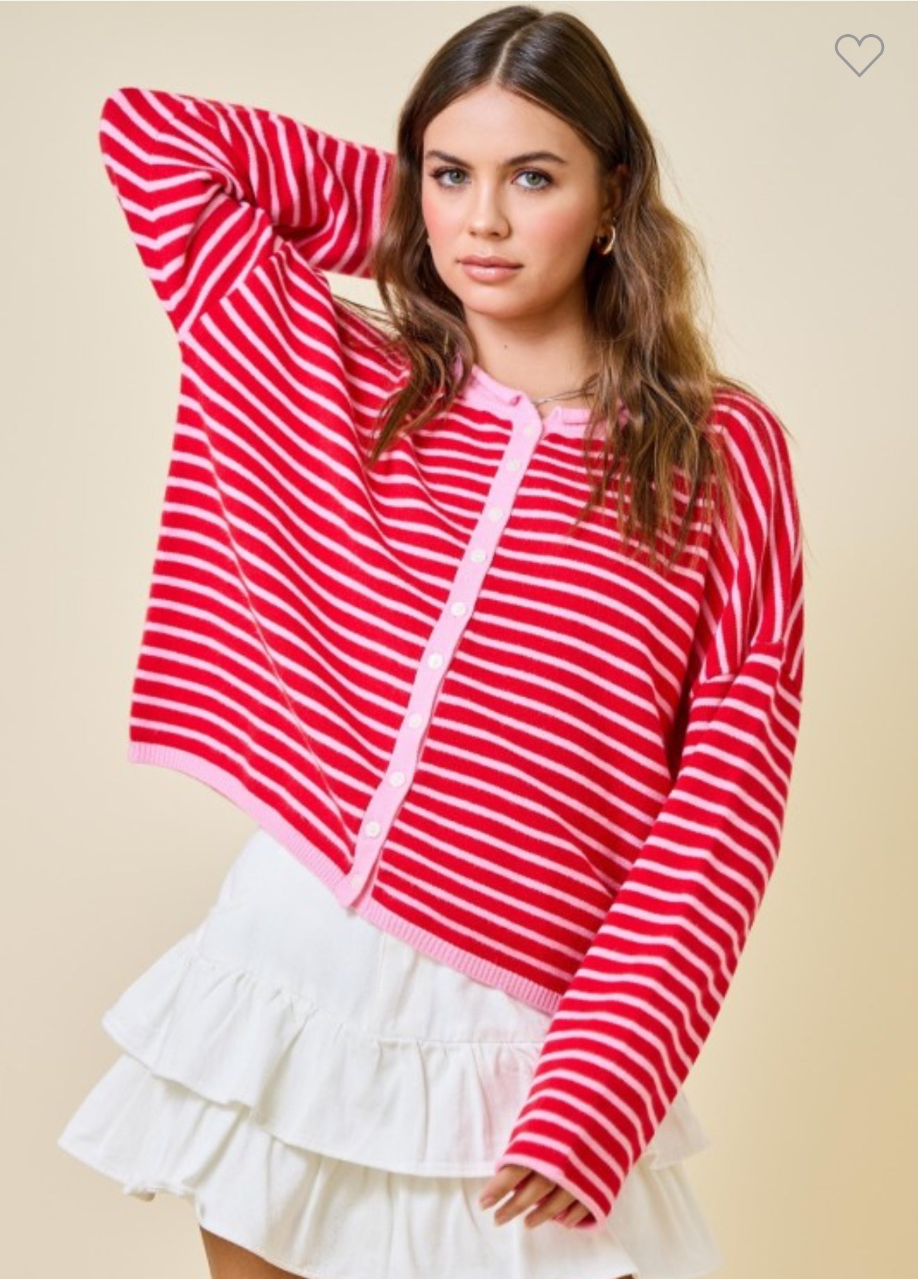 Valentine striped cardigan