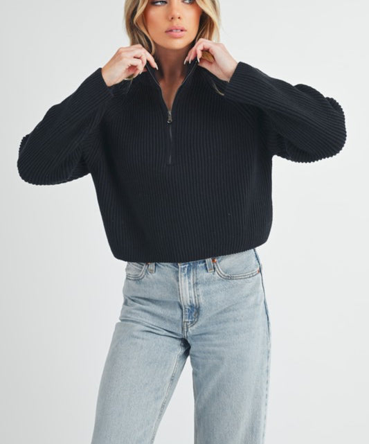 Black half zip
