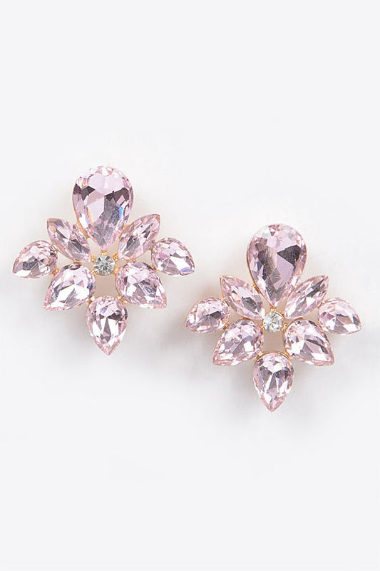 Pink Rhinestone Earrings