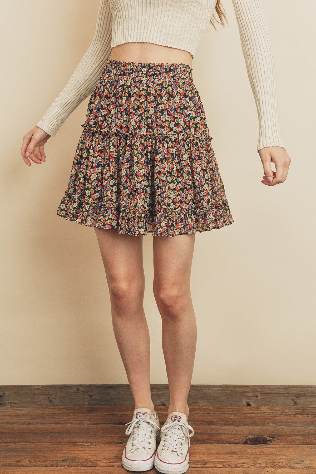 Floral Fall Skirt